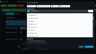 File browser for adding scripts/images